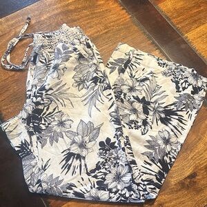 Sound style linen mix casual summer pants size Med EUC